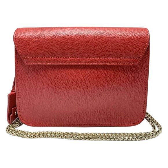 FURLA Metropolis Red Leather Shoulder Bag - Picture 3 of 9